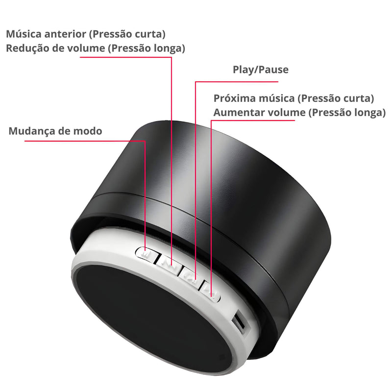 Caixinha de Som Bluetooth - Subwoofer A10