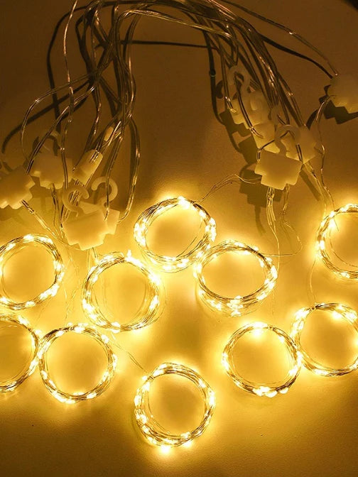 Cortina de Luz LED 3x3m 300 LEDs com Controle Remoto USB IP65
