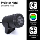 Projetor Natalino LED RGB Rotativo com Desenhos de Natal