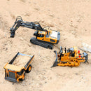 Escavadeira, Caminhão e Trator de Esteira de Controle Remoto Sem Fio - Yigong - Constru Toy