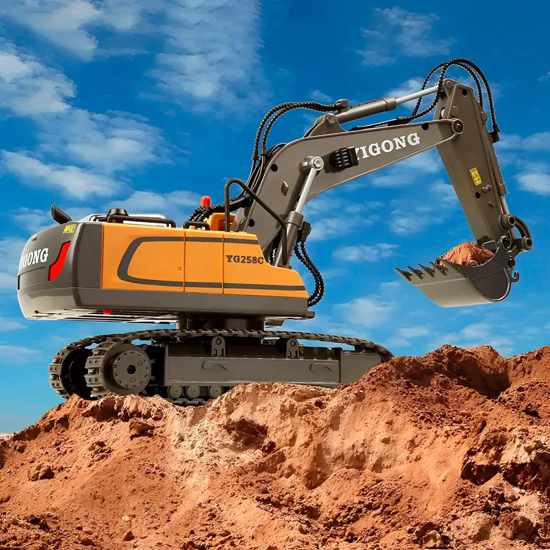 Escavadeira, Caminhão e Trator de Esteira de Controle Remoto Sem Fio - Yigong - Constru Toy