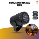 Projetor Natalino LED RGB Rotativo com Desenhos de Natal